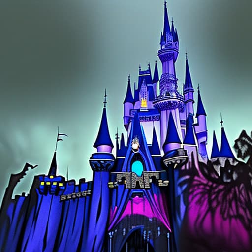  Castle,disneyland, gothic horror, elden ring , colorful