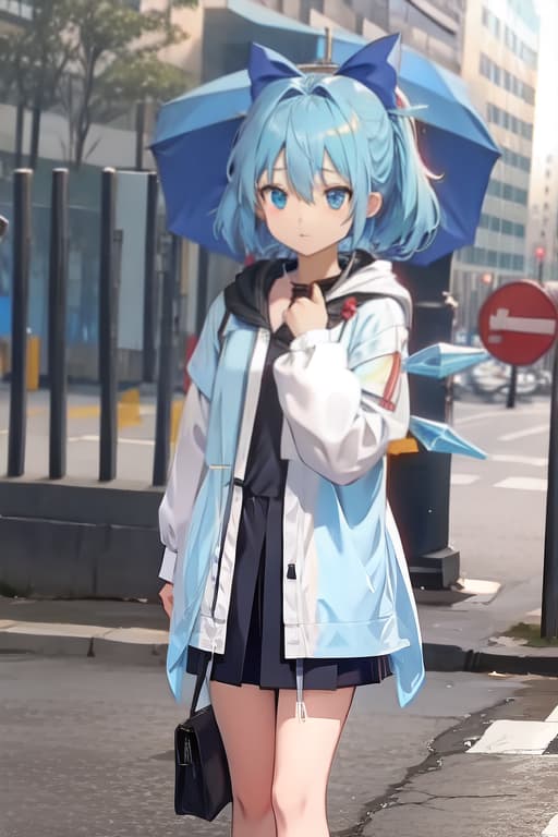  Cirno, raincoat