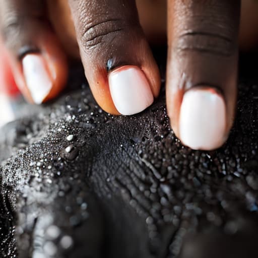  Close up macro photograph of fingers that touch over lava, best quality, masterpiece