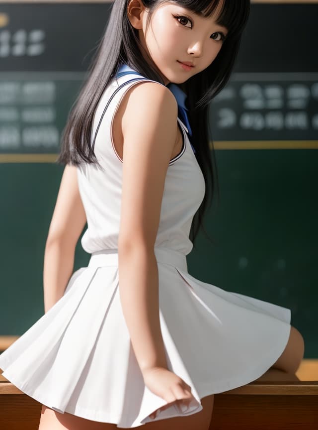  (school girl), best quality, high resolution, highly detailed, detailed background, perfect lighting, lens flare, fantasy, nature, 1girl, black hair, kpop idol, (classroom:1.2), detailed face, face shot, close up, perfect face, detailed face, beautiful eyes, pretty face, (bright skin:1.3), idol, dress, lookbook, real face, real photo , photography, shirt,