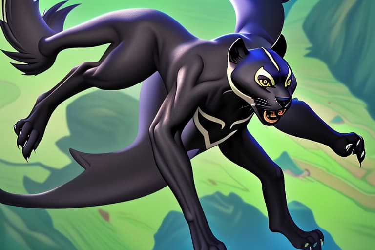  Deroe The giant Flying black panther weasel