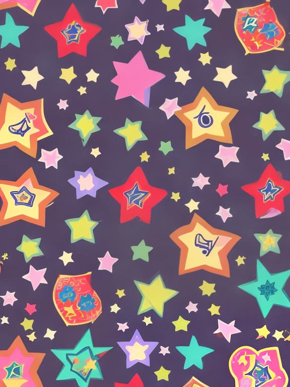  Wallpaper with lots of musical notes cute colorful stars