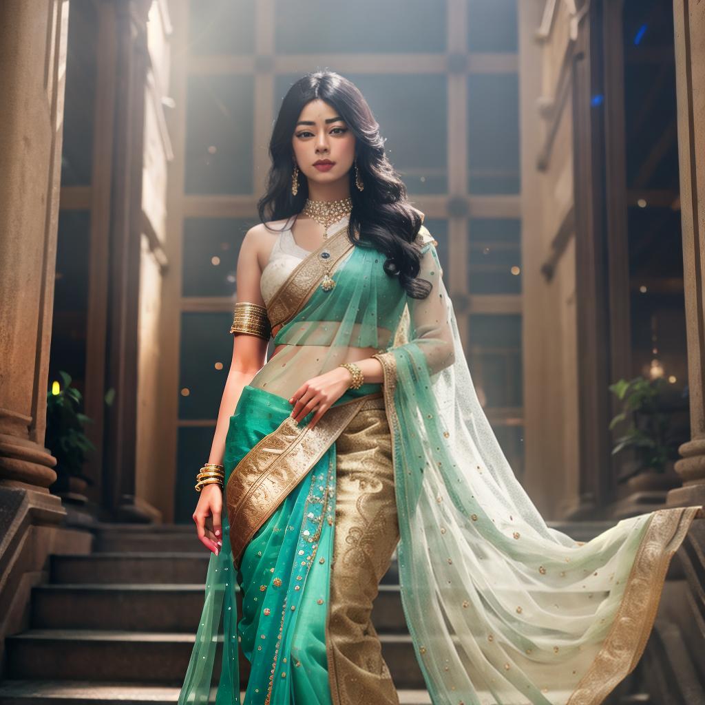  Rashmika mandanna hyperrealistic, full body, detailed clothing, highly detailed, cinematic lighting, stunningly beautiful, intricate, sharp focus, f/1. 8, 85mm, (centered image composition), (professionally color graded), ((bright soft diffused light)), volumetric fog, trending on instagram, trending on tumblr, HDR 4K, 8K