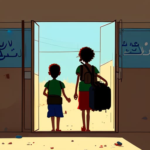  An Editorial Illustration style Bring the kidnapped Israeli children back home from