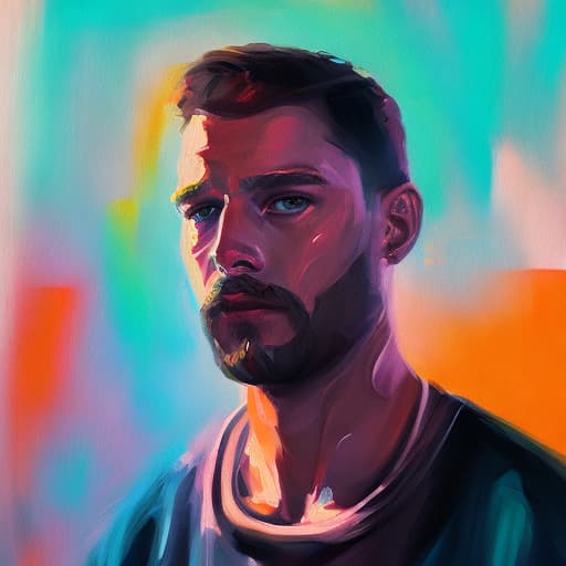 portrait+ style abstractoilpainting