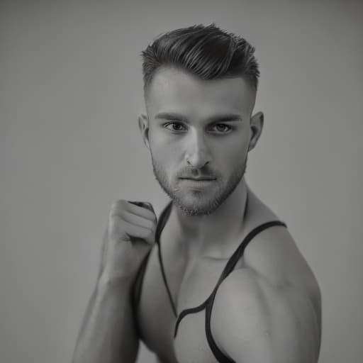 portrait+ style czech homosexual queer fitness model blonde very cute dude face