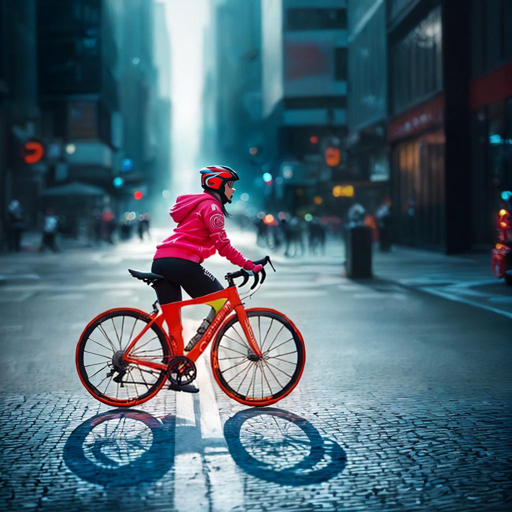  Sweatshirt, with a painted bicyclist, in a sporty style, ,highly detailed, cinematic lighting, stunningly beautiful, intricate, sharp focus, f1. 8, 85mm, (centered image composition), (professionally color graded), ((bright soft diffused light)), volumetric fog, trending on instagram, trending on tumblr, HDR 4K, 8K