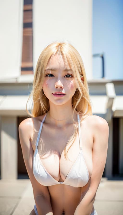  Blonde, beautiful girl, smile, (Masterpiece, BestQuality:1.3), (ultra detailed:1.2), (hyperrealistic:1.3), (RAW photo:1.2),High detail RAW color photo, professional photograph, (Photorealistic:1.4), (realistic:1.4), ,professional lighting, (japanese), beautiful face, (realistic face)