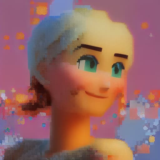  A cute pixel avatar of an excited random person with short brown hair, rosy cheeks, and closed eyes smiling widely. They wear a striped shirt and have a bandage on their cheek. The background is a cheerful collage of clouds, stars and rainbows. Rendered in a sweet retro pixel art style. hyperrealistic, full body, detailed clothing, highly detailed, cinematic lighting, stunningly beautiful, intricate, sharp focus, f/1. 8, 85mm, (centered image composition), (professionally color graded), ((bright soft diffused light)), volumetric fog, trending on instagram, trending on tumblr, HDR 4K, 8K