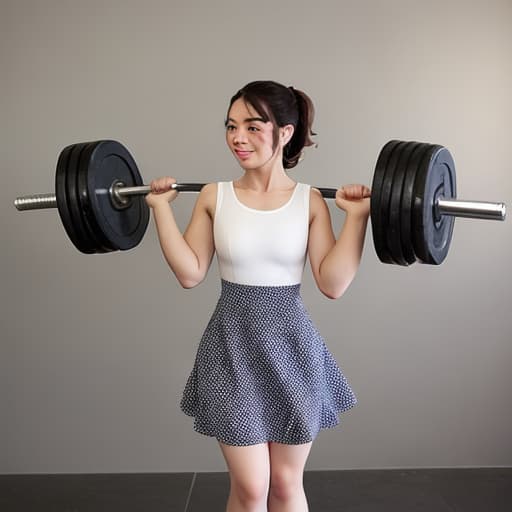  A cute girl lifting dress