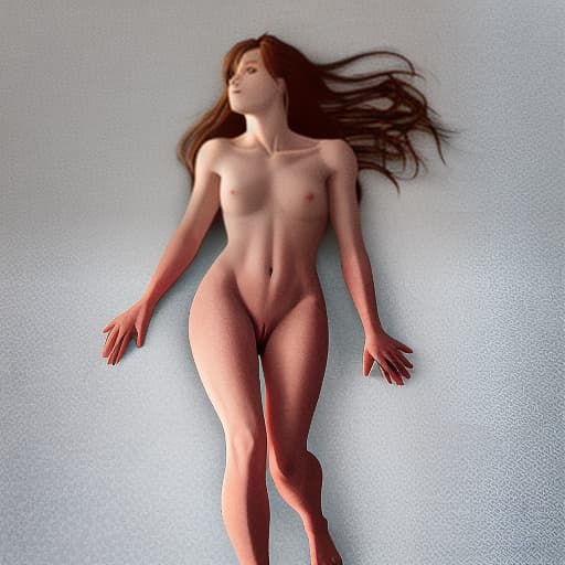  a showing her full body without wearing clothes by floing her 