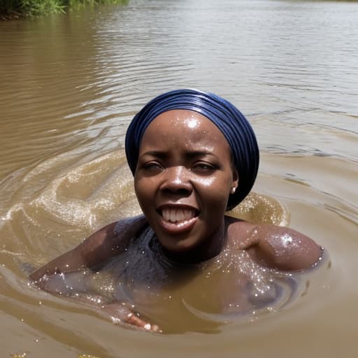  african woman drowning in the river