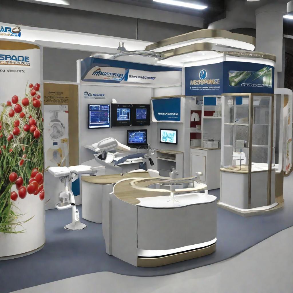  masterpiece, best quality, a surgical comapny exhibition stall