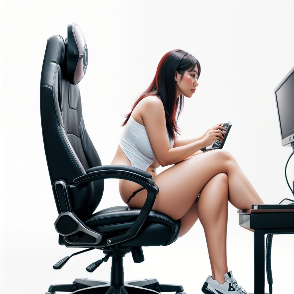  raccoon sitting in gaming chair front a computer on desktop, ((semi anthropomorphic)),(full body), tail, belly, sitting, fat, (chubby), (((white background))), solo, desktop, gaming chair, side view,  [[[clothes]]] hyperrealistic, full body, detailed clothing, highly detailed, cinematic lighting, stunningly beautiful, intricate, sharp focus, f/1. 8, 85mm, (centered image composition), (professionally color graded), ((bright soft diffused light)), volumetric fog, trending on instagram, trending on tumblr, HDR 4K, 8K