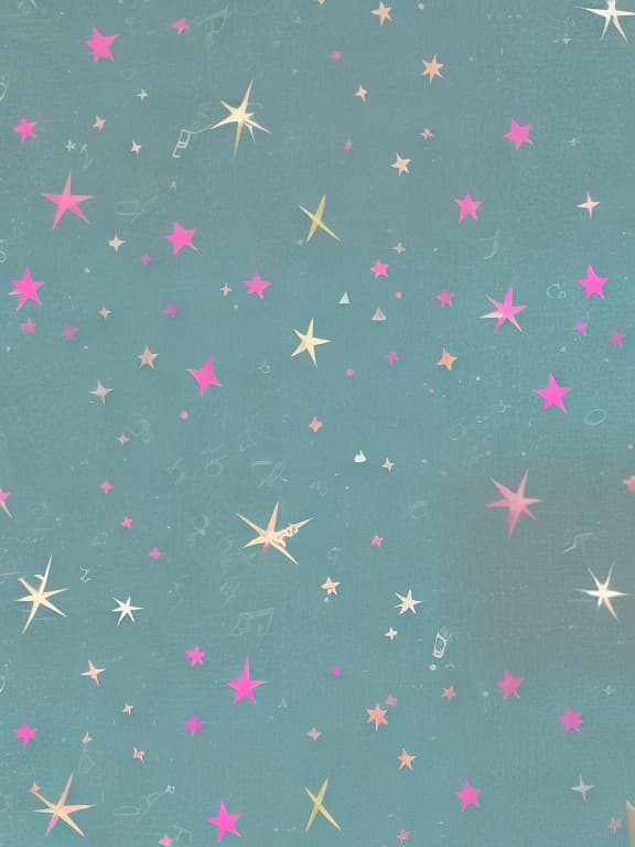  Cute musical notes and sparkling stars and gems wallpaper