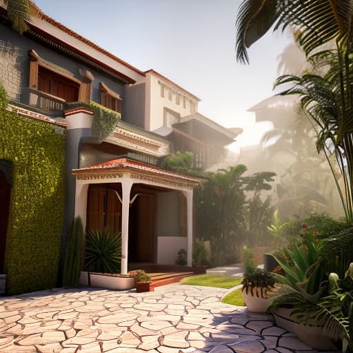 redshift style casa multimillonarias hyperrealistic, full body, detailed clothing, highly detailed, cinematic lighting, stunningly beautiful, intricate, sharp focus, f/1. 8, 85mm, (centered image composition), (professionally color graded), ((bright soft diffused light)), volumetric fog, trending on instagram, trending on tumblr, HDR 4K, 8K