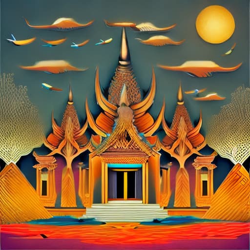 mdjrny-pprct ancient mythological naga Cambodian scenic neighborhood background