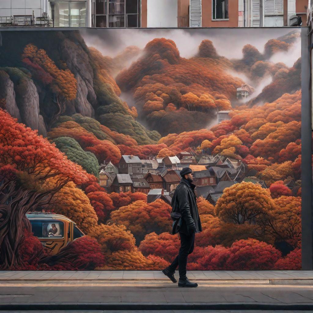  Un mural par el buen uso de la tecnología hyperrealistic, full body, detailed clothing, highly detailed, cinematic lighting, stunningly beautiful, intricate, sharp focus, f/1. 8, 85mm, (centered image composition), (professionally color graded), ((bright soft diffused light)), volumetric fog, trending on instagram, trending on tumblr, HDR 4K, 8K