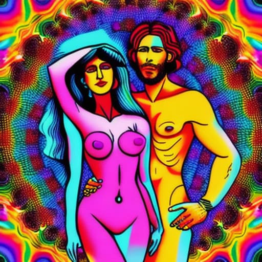  psychedelic woman and man