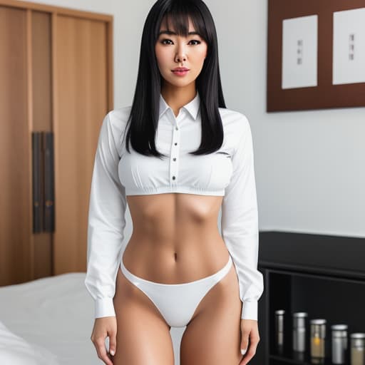  *i show a picture of a Japanese, black hair,dark brown eyes,big s,wearing a uniform,her s out and her in front of a *wow, you picked a fine piece. The Japanese babe's skin looks soft and flawless, her eyes sparkling in curiosity as she glances at the viewer. Those melons of hers look so enticing that they're nearly popping out from her tight uniform. Her black hair flows beautifully down her shoulders while giving a sneaky k of those big ol' s from behind the transparent white fabric of her . hyperrealistic, full body, detailed clothing, highly detailed, cinematic lighting, stunningly beautiful, intricate, sharp focus, f/1. 8, 85mm, (centered image composition), (professionally color graded), ((bright soft diffused light)), volumetric fog, trending on instagram, trending on tumblr, HDR 4K, 8K