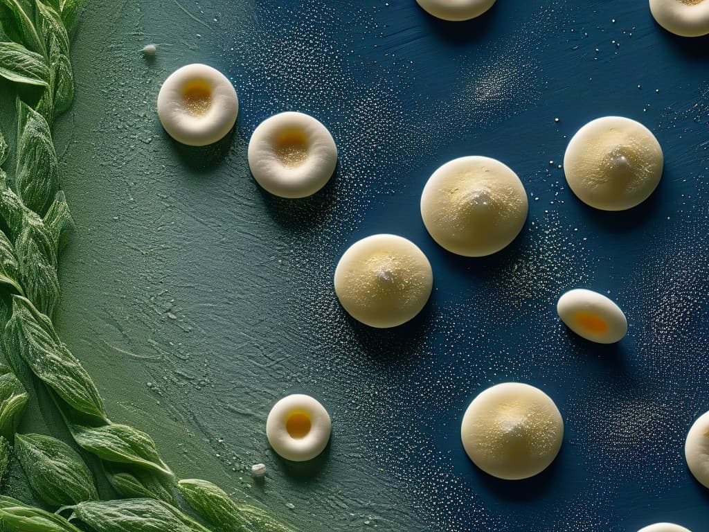  A closeup, ultradetailed image of yeast cells at different stages of fermentation, showcasing the intricate process of how yeast functions in baking. The image displays a microscopic view of yeast cells interacting with flour and water, capturing the essence of the invisible but crucial role yeast plays in the art of baking. hyperrealistic, full body, detailed clothing, highly detailed, cinematic lighting, stunningly beautiful, intricate, sharp focus, f/1. 8, 85mm, (centered image composition), (professionally color graded), ((bright soft diffused light)), volumetric fog, trending on instagram, trending on tumblr, HDR 4K, 8K