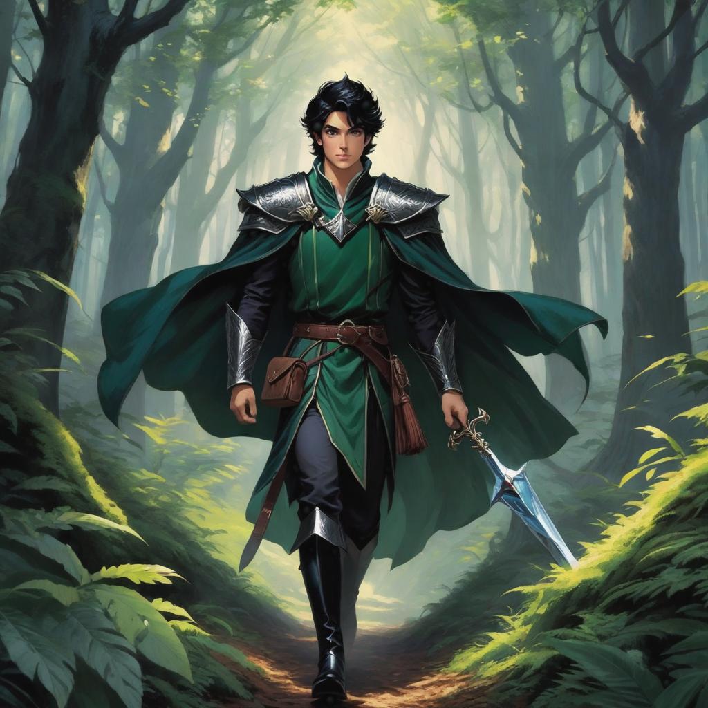  <PROMPT>
In a deep, dark forest, a ve prince ventured forth on a quest to rescue a  from the clutches of an evil sorcerer. As he made his way through the  foliage, he could feel the weight of the task upon his shoulders. With each step, the prince's determination grew stronger, fueled by his unwavering commitment to save the innocent . The forest whispered secrets, and the wind carried the faint cries of the , urging the prince forward. Suddenly, a beam of light broke through the dense canopy, illuminating a path ahead. It was as if a guiding hand was leading him to his destination. With renewed hope, the prince quickened his pace, ready to face whatever challenges awaited him in the sorcerer's lair. The fate of the c hyperrealistic, full body, detailed clothing, highly detailed, cinematic lighting, stunningly beautiful, intricate, sharp focus, f/1. 8, 85mm, (centered image composition), (professionally color graded), ((bright soft diffused light)), volumetric fog, trending on instagram, trending on tumblr, HDR 4K, 8K