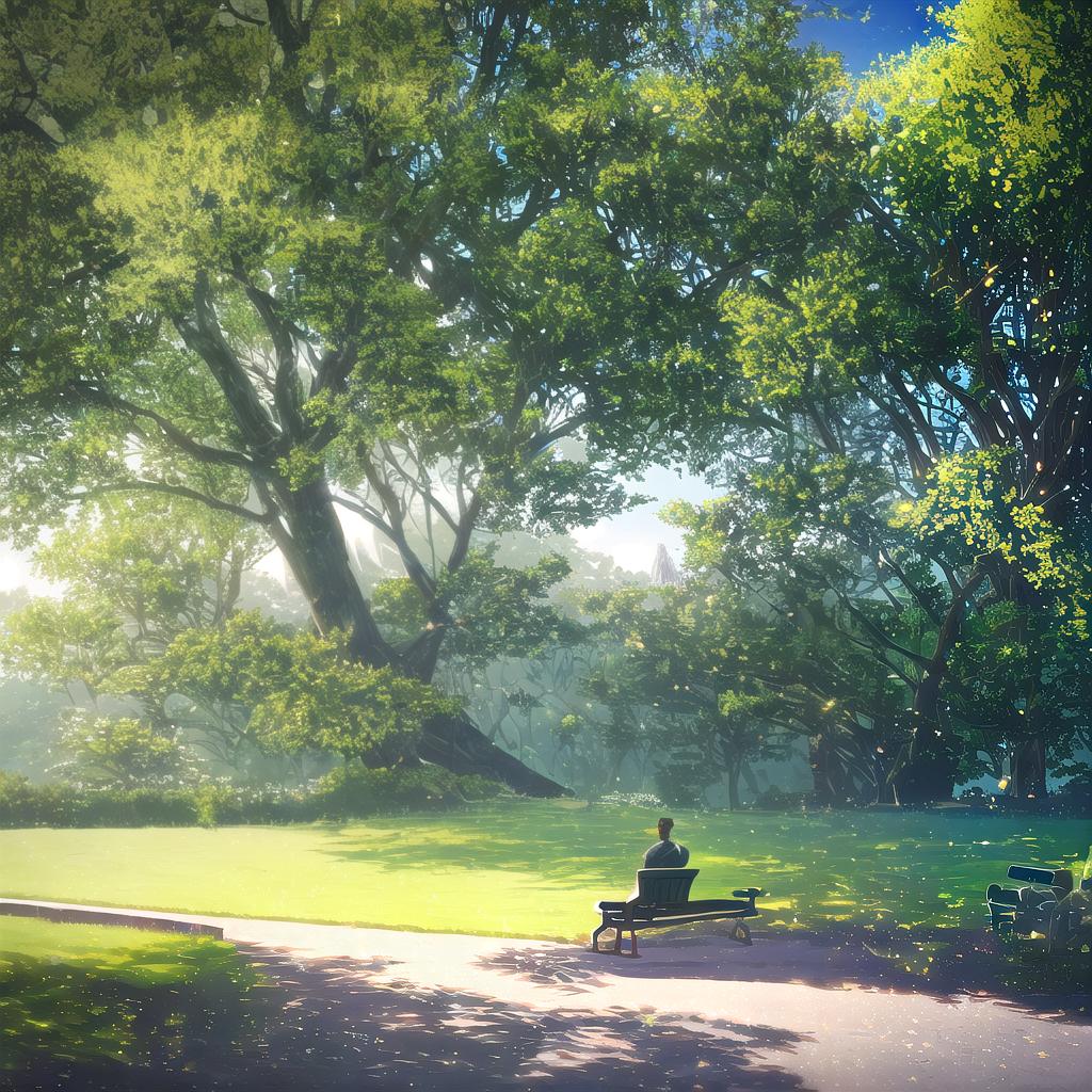  Create a high quality hyperrealistic image that visually represents the theme 'Loneliness is not the absence of people, but the absence of someone who truly understands you.' The image should depict a solitary figure sitting on a park bench, surrounded by people who are walking by, but not interacting with them. The expression on the person's face should reflect deep loneliness and a sense of longing. The background should include a serene park setting with trees and a pathway. The image should be of hyperrealistic style and high quality. hyperrealistic, full body, detailed clothing, highly detailed, cinematic lighting, stunningly beautiful, intricate, sharp focus, f/1. 8, 85mm, (centered image composition), (professionally color graded), ((bright soft diffused light)), volumetric fog, trending on instagram, trending on tumblr, HDR 4K, 8K