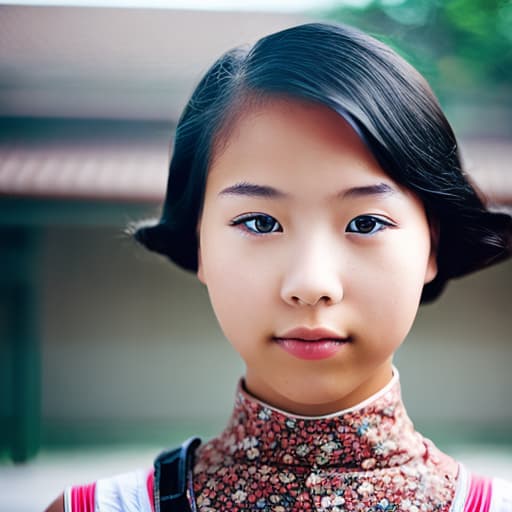 portrait+ style close up 1930 Taiwan High school female student