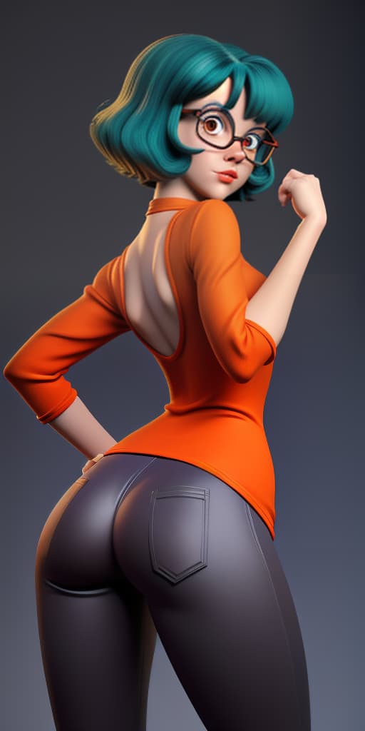  Velma from Scooby Doo 2000, back, takes off her pants