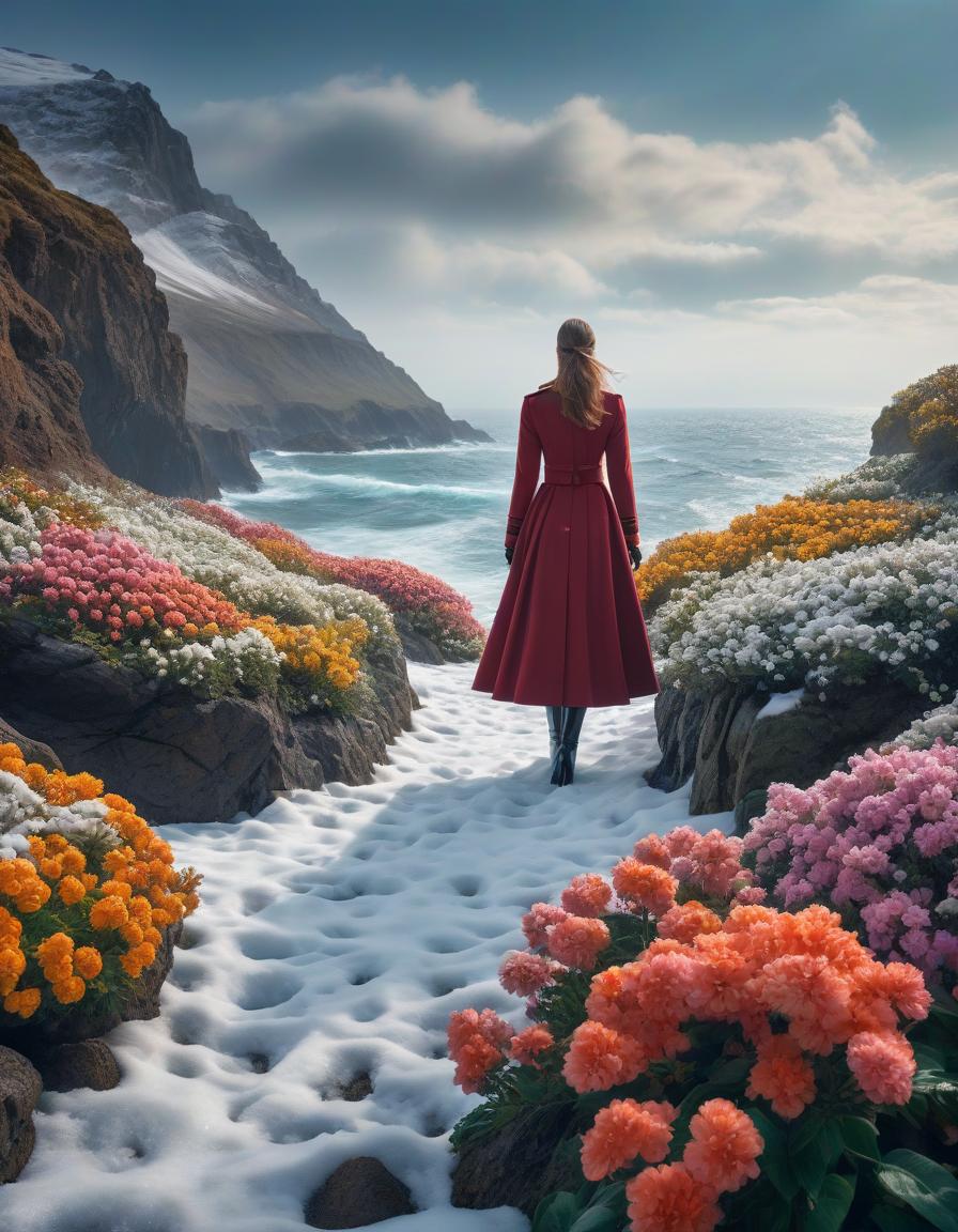  nautical themed Spring's fragrance, the seas of colors of raindrops and snow, a haze of flowers at the edge of the world. . sea, ocean, ships, maritime, beach, marine life, highly detailed hyperrealistic, full body, detailed clothing, highly detailed, cinematic lighting, stunningly beautiful, intricate, sharp focus, f/1. 8, 85mm, (centered image composition), (professionally color graded), ((bright soft diffused light)), volumetric fog, trending on instagram, trending on tumblr, HDR 4K, 8K