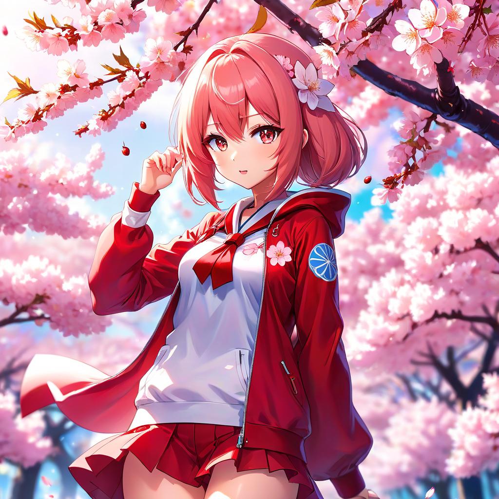  anime artwork Anime girl against a background of cherry blossoms. . anime style, key visual, vibrant, studio anime, highly detailed hyperrealistic, full body, detailed clothing, highly detailed, cinematic lighting, stunningly beautiful, intricate, sharp focus, f/1. 8, 85mm, (centered image composition), (professionally color graded), ((bright soft diffused light)), volumetric fog, trending on instagram, trending on tumblr, HDR 4K, 8K