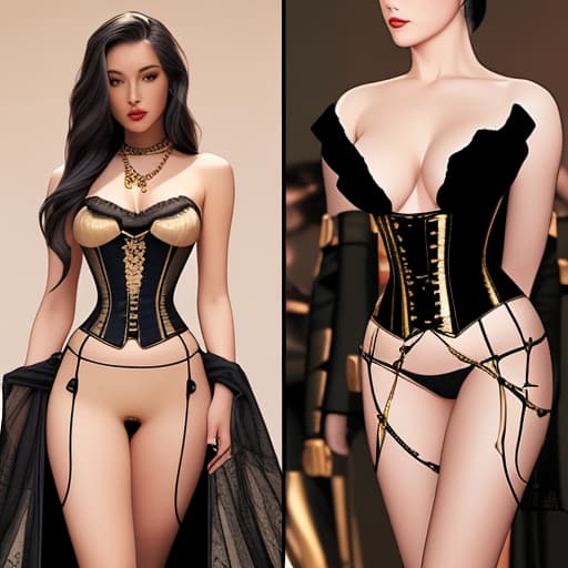  Black and golden corset designs