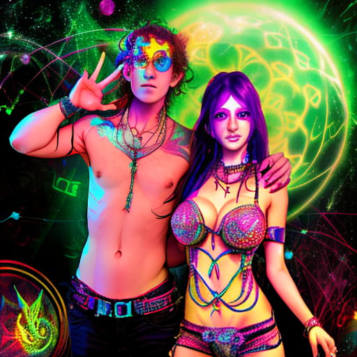  psytrance woman and man