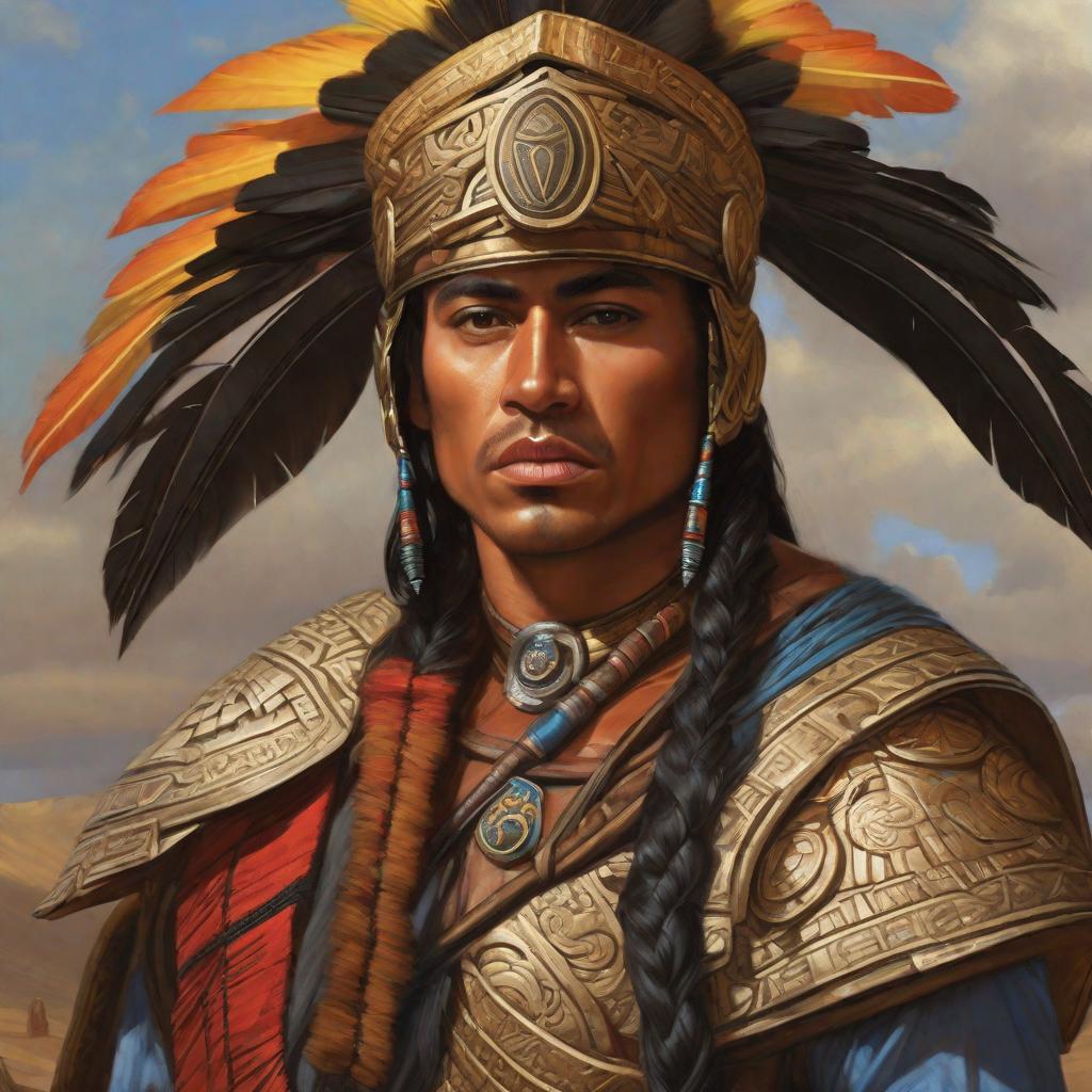  Niños aztecas con armadura y un estandarte escrito en hebreo y árabe en América precolombina en el libro de mormón , realistic, portrait, art by donato giancola and greg rutkowski, realistic face, digital art, trending on artstation hyperrealistic, full body, detailed clothing, highly detailed, cinematic lighting, stunningly beautiful, intricate, sharp focus, f/1. 8, 85mm, (centered image composition), (professionally color graded), ((bright soft diffused light)), volumetric fog, trending on instagram, trending on tumblr, HDR 4K, 8K