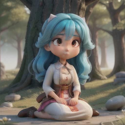  Since the provided prompt appears to be in Korean, here is the translated version: "A scene where Rina is worriedly examining a stone, Rina's eyes are full of curiosity, and her fingertips are carefully stroking the mysterious stone. The apple tree is swaying in the spring breeze, and the small flowers around it are also slightly shaking in the wind. This image is designed to clearly represent the scene's elements without ambiguity." However, we don't need to specify that the image should clearly represent the scene—it's a given. The AI's task will be to generate an image based solely on the provided description. So here is the revised English prompt: "Depict a scene where a girl named Rina is carefully examining a mysterious stone wi hyperrealistic, full body, detailed clothing, highly detailed, cinematic lighting, stunningly beautiful, intricate, sharp focus, f/1. 8, 85mm, (centered image composition), (professionally color graded), ((bright soft diffused light)), volumetric fog, trending on instagram, trending on tumblr, HDR 4K, 8K