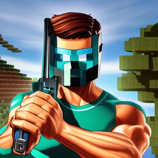  Minecraft steve with ben 10 watch hyperrealistic, full body, detailed clothing, highly detailed, cinematic lighting, stunningly beautiful, intricate, sharp focus, f/1. 8, 85mm, (centered image composition), (professionally color graded), ((bright soft diffused light)), volumetric fog, trending on instagram, trending on tumblr, HDR 4K, 8K