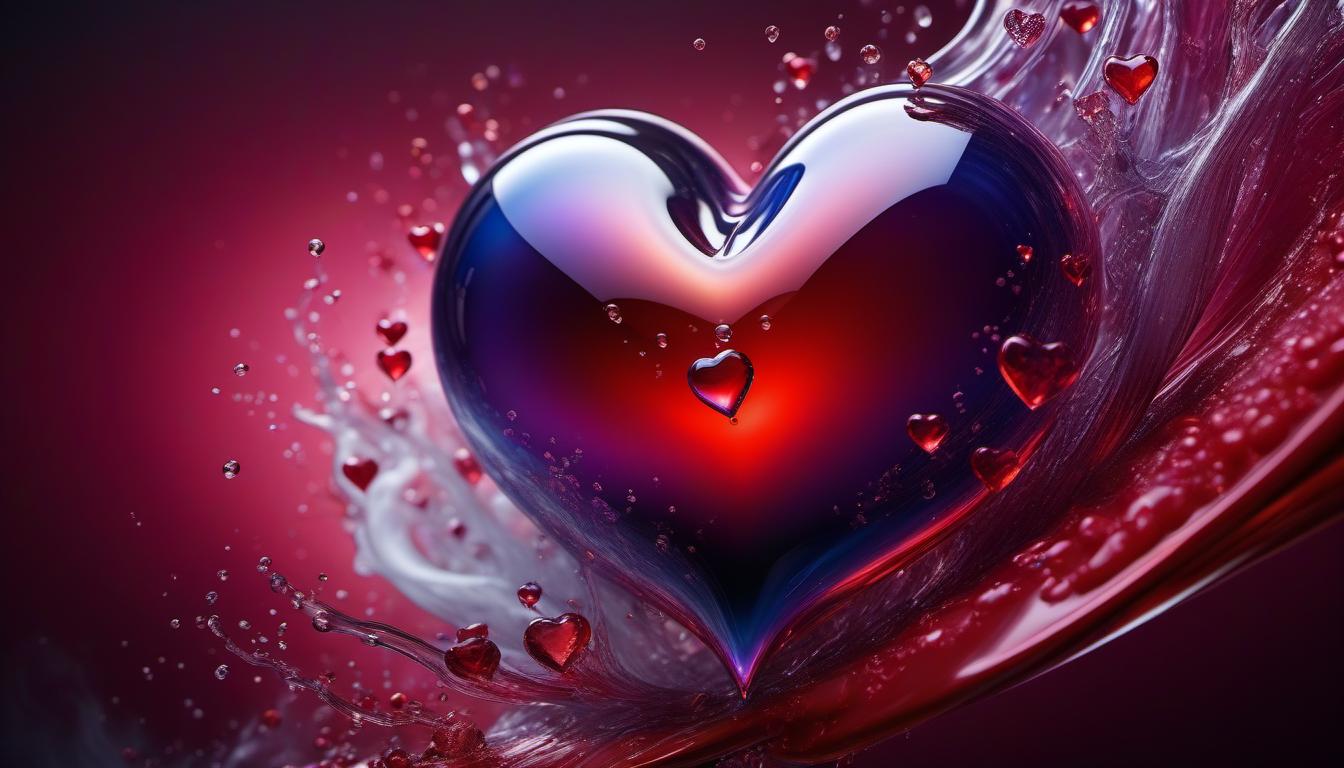  dreamscape highly detailed image of a fantastic heart representing love, heart on a beautiful background with various colored volume, and realistic water drops, lacquer on the 3D heart with mysterious lighting in a beautiful smoke,, ultra realistic photos, ultra realistic skin with detailed textures, soft light, rich color saturation, high definition and 4K, clear direction, noise reduction, . . surreal, ethereal, dreamy, mysterious, fantasy, highly detailed hyperrealistic, full body, detailed clothing, highly detailed, cinematic lighting, stunningly beautiful, intricate, sharp focus, f/1. 8, 85mm, (centered image composition), (professionally color graded), ((bright soft diffused light)), volumetric fog, trending on instagram, trending on tumblr, HDR 4K, 8K