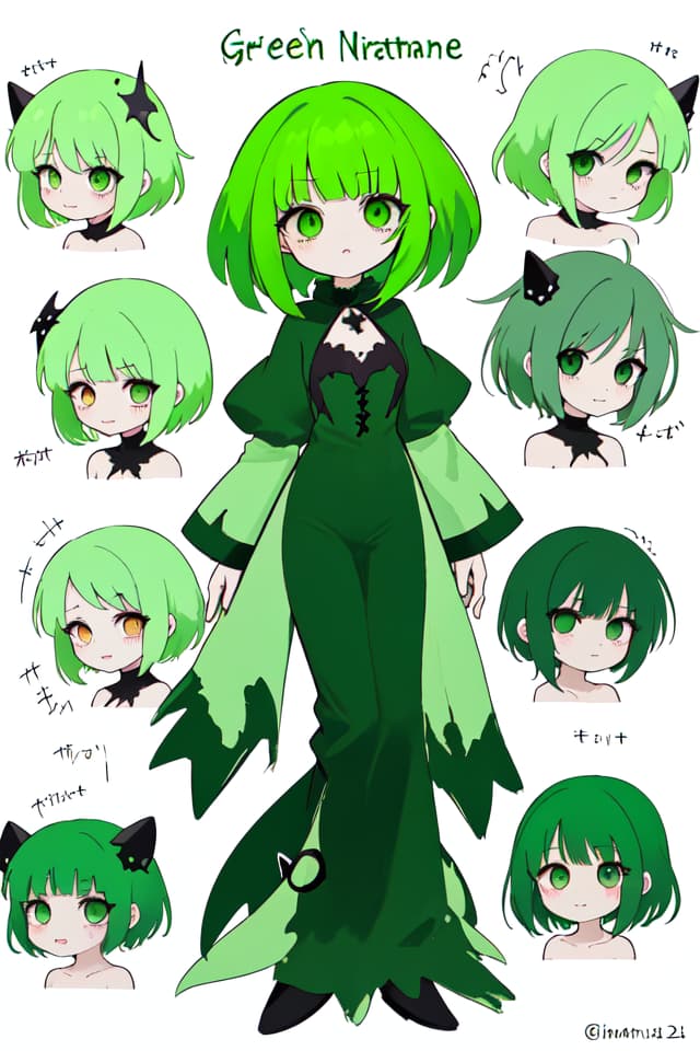  Green hair character nightmare