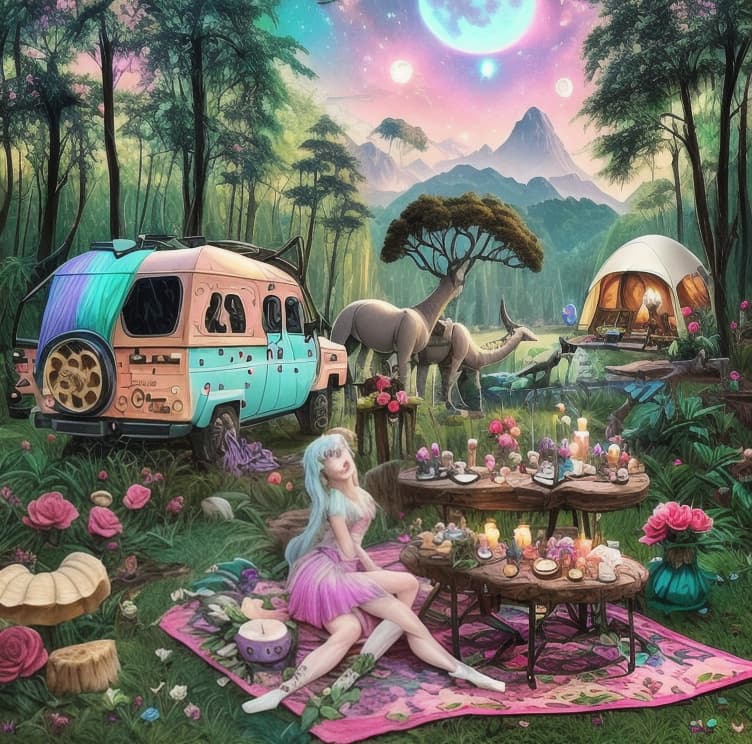  🌙🦄🦩🌹🌳🌴🍄🏕️