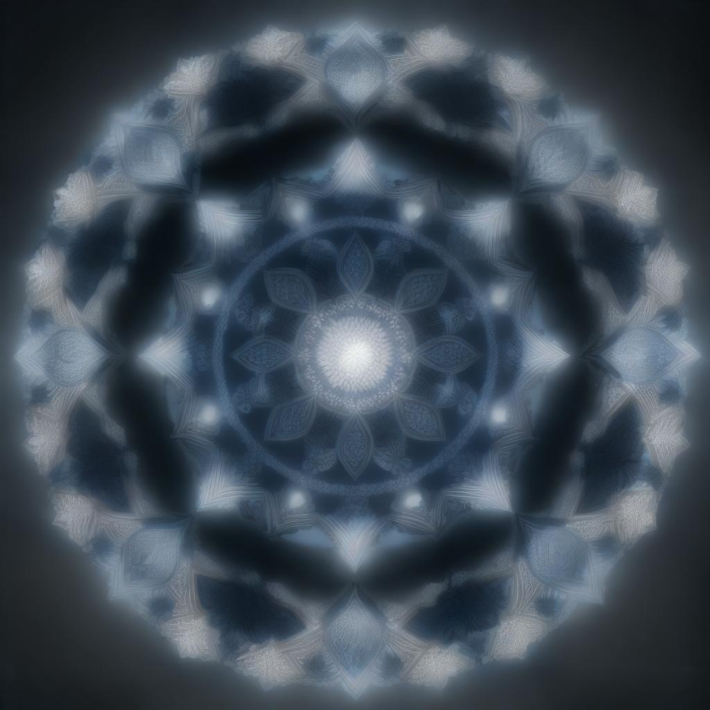  A blue mandala hyperrealistic, full body, detailed clothing, highly detailed, cinematic lighting, stunningly beautiful, intricate, sharp focus, f/1. 8, 85mm, (centered image composition), (professionally color graded), ((bright soft diffused light)), volumetric fog, trending on instagram, trending on tumblr, HDR 4K, 8K