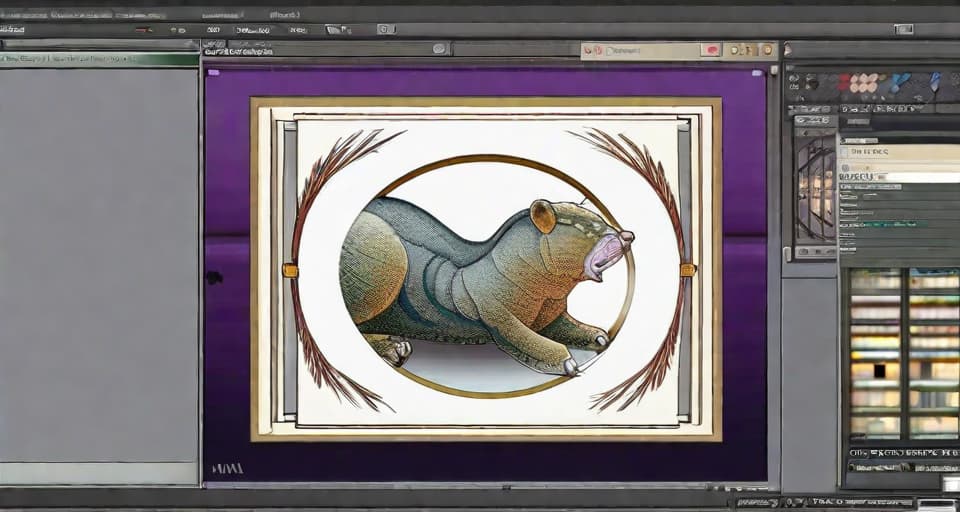  fantasy art, an image of an image editor showing an image of an animal