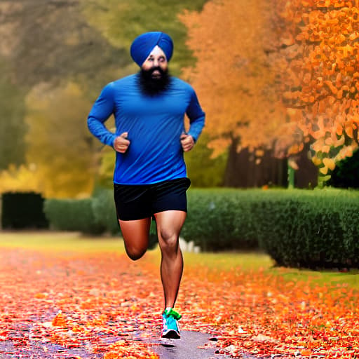  Turban sikh guy jogging