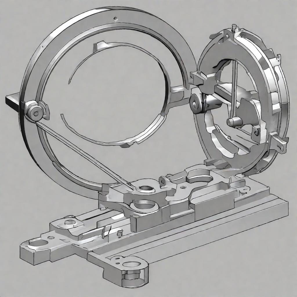  According to the stroke ratio coefficient K of the guide rod mechanism, the extreme position included angle =33.66° can be calculated, so that the ring can be divided into two parts: the central angle of the upper part of the ring is 180°+ =213.66°, corresponding to the crank angle when the planer is working, and the lower part represents the crank angle when the planer is idle. The size is 146.34°. 3) A circle is drawn outside the circle to indicate the rotation angle of the crank of the crank rocker mechanism in a working stroke in the feed motion combination part. Taking the law of planer knife movement represented in the inner ring as the reference, and arranging the crank angle position corresponding to the stopping time of the wo