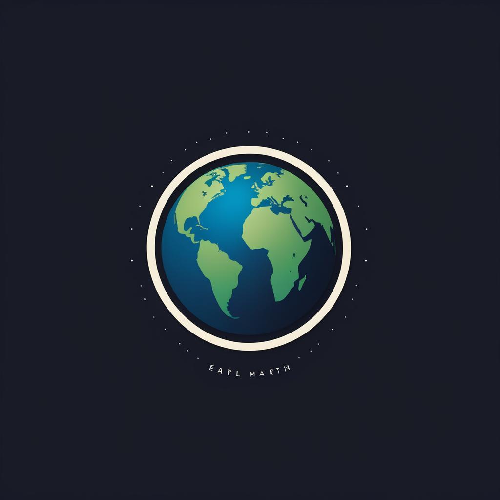  Earth logo, minimal modern style