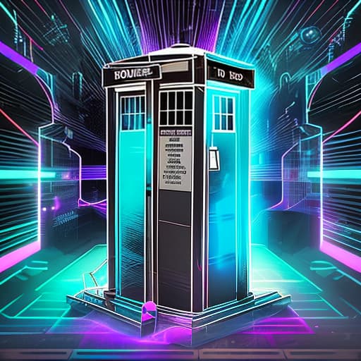 nvinkpunk Tardis Doctor Who, blue police box, (logo:1.3), vector graphics, brand, design, inspired, (straight:1.3), (symmetrical:0.4) hyperrealistic, full body, detailed clothing, highly detailed, cinematic lighting, stunningly beautiful, intricate, sharp focus, f/1. 8, 85mm, (centered image composition), (professionally color graded), ((bright soft diffused light)), volumetric fog, trending on instagram, trending on tumblr, HDR 4K, 8K