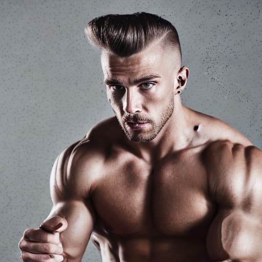 portrait+ style russian queer fitness model very cute dilf dude face