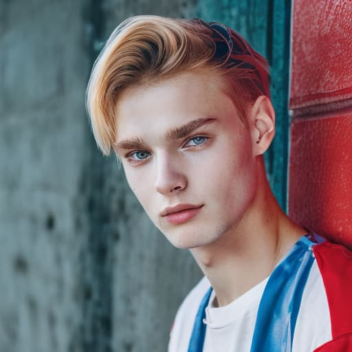 portrait+ style czech homosexual twink blonde very cute dude face