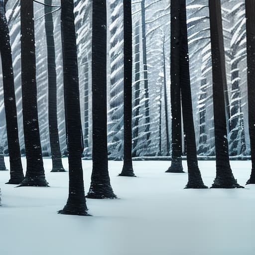  a snowy forest