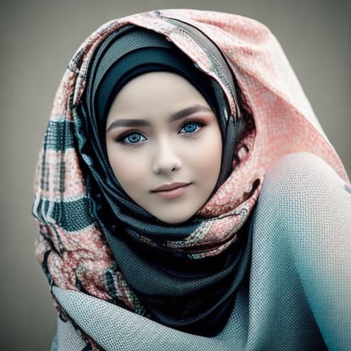 portrait+ style foto kolase cewek berhijab dengan berbagai macam foto dan warna hijab