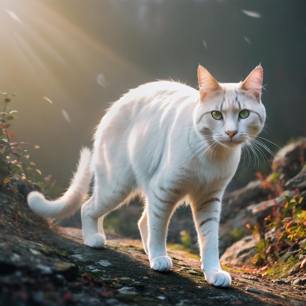  @PB_ImgGenBot Cat hyperrealistic, full body, detailed clothing, highly detailed, cinematic lighting, stunningly beautiful, intricate, sharp focus, f/1. 8, 85mm, (centered image composition), (professionally color graded), ((bright soft diffused light)), volumetric fog, trending on instagram, trending on tumblr, HDR 4K, 8K